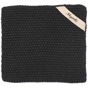 IB Laursen Mynte Topflappen schwarz black gestrickt Küche Kochen Topfhandschuh