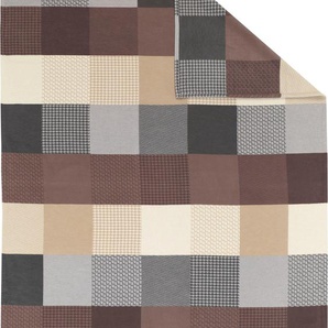 Wohndecke IBENA Pittsburgh Wohndecken Gr. B/L: 140 cm x 200 cm, braun Baumwolldecken