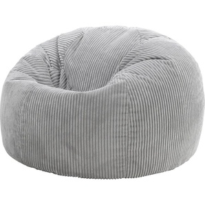 Icon Beanbags icon Klassischer Sitzsack Bean Bag Kingston, Cord Kuschelstuhl Sitzsäcke Für Das Wohnzimmer, Grau - Hergestellt in Deutschland HCN.03831