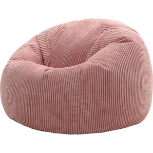 Icon Beanbags icon Klassischer Sitzsack Bean Bag Kingston, Cord Kuschelstuhl Sitzsäcke Für Das Wohnzimmer, Rosa - Hergestellt in Deutschland HCN.03834