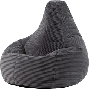 Icon Beanbags icon Sitzsack Bean Bag Dalton, Anthrazitgrau, Cord, Groß, Sitzsäcke Für Das Wohnzimmer, Schlafzimmer, Sitzsack-Sessel Für Erwachsene - Hergestellt in Deutschland HCN.03834