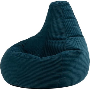 Icon Beanbags icon Sitzsack Bean Bag Dalton, Blaugrün, Cord, Groß, Sitzsäcke Für Das Wohnzimmer, Schlafzimmer, Sitzsack-Sessel Für Erwachsene - Hergestellt in Deutschland HCN.03834