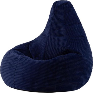 Icon Beanbags icon Sitzsack Bean Bag Dalton, Dunkelblau, Cord, Groß, Sitzsäcke Für Das Wohnzimmer, Schlafzimmer, Sitzsack-Sessel Für Erwachsene - Hergestellt in Deutschland HCN.03834