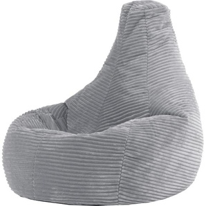 Icon Beanbags icon Sitzsack-Sessel Bean Bag Flauschig Dalton Für Kinder, Grau, Cord, Kindersitzsack, Groß, Sitzsack Kinder mit Füllung - Hergestellt in Deutschland HCN.03834