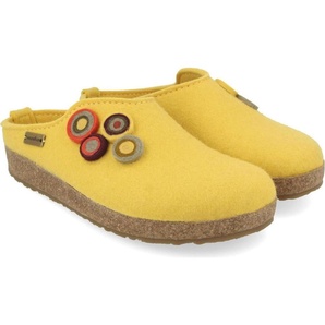 iesse Schuh Haflinger Damen Hausschuh Grizzly Kanon 731023 Filz Wolle Kork Fussbett Gr.36-44 gelb-EUR 36