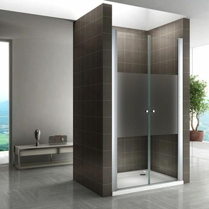 I-flair Duschtür, Duschabtrennung aus 6 mm teilsatiniertem Sicherheitsglas Breite: 72-76 cm - Höhe: 185 cm