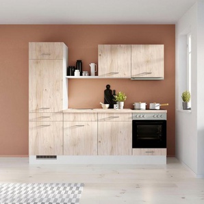 IMPULS KÜCHEN Küche Porto, vormontiert, wahlweise mit E-Geräten, mit Vollauszug, Breite 240 cm