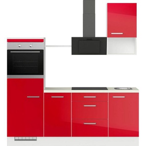 IMPULS KÜCHEN Küche Turin, vormontiert, mit E-Geräten, Breite 215 cm