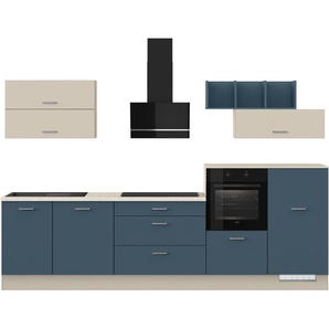 IMPULS KÜCHEN Küchenzeile New York, Schubkästen mit Soft-Close, (Set), wählbare Ausrichtung, Soft-Close-Schubkästen, Breite 320 cm