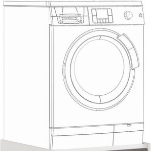 IMPULS KÜCHEN Waschmaschinenumbauschrank Prag, Breite/Höhe: 64/61,5 cm, mit Soft-Close mit Schubkasten, mit Auszug, mit Auflagen für Wäschekorb