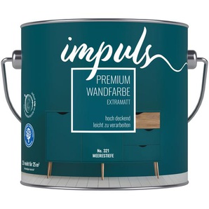 IMPULS Premium Trend Wandfarbe 2,5L Meerestiefe petrol matt Farbe Innenfarbe