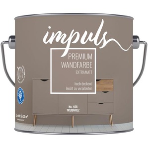 IMPULS Premium Trend Wandfarbe 2,5L Treibholz braun brown matt Farbe Innenfarbe