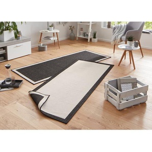 In-/Outdoorläufer Panama Schwarz/Schwarz Webstoff 80 x 250cm