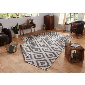 In-/Outdoorteppich Malta Grau/Grau Webstoff 120 x 170cm
