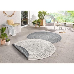 In-/Outdoorteppich Porto Grau/Grau Webstoff Ø 200cm