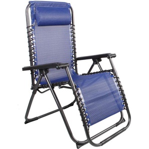 Inda-exclusiv - Relaxsessel schwarz/Blau Jacuard-DRC1004-blau
