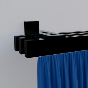 indeko Gardinenstange Bern, 3-läufig, Wunschmaßlänge, verschraubt, Aluminium, Innenlauf Komplett-Set inkl. Gleitern und Montagematerial
