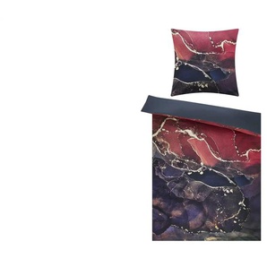 indigo Mako-Satin Bettwäsche  Midnight ¦ lila/violett ¦ Maße (cm): B: 135
