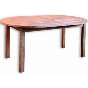 Inko Teakholz-Auszugstisch Bombay oval 180/230x100x75 cm Tisch ausziehbar Holztisch GIH 523