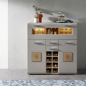 Innostyle Barschrank FUN PLUS II 2 Holztüren, 19 Fächer, 1 Klappe, Softclose, ABS Kantenschutz