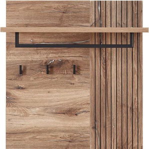 Innostyle Garderobenpaneel LINEA Garderobenpaneel, 82x134x30cm (B/H/T) (1 St), 1 Ablegeboden, 1 Kleiderstange, 3 Haken