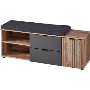 Innostyle Sitzbank Line Schuhbank inkl. Sitzkissen, 134x51x38cm (B/H/T) (1-St), 1 türig, 2 Schubkästen, Sitzkissen, Soft-Close, ABS-Schutzkanten