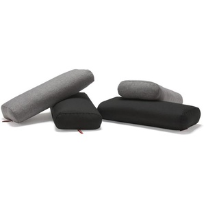Dekokissen INNOVATION LIVING ™ Ellipse Dekokissen_Sitzkissen_Kissenhüllen Gr. B/L: 55 cm x 25 cm, 2 St., Polyester-Leinen, grau (grau, unifarben) Deko-Kissen Sofa-Zubehör Dekokissen uni Kopfkissen in trendigen Farben