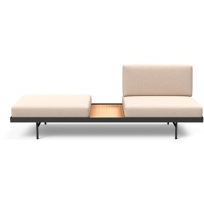 Relaxliege INNOVATION LIVING ™ PURI Sofas Gr. Struktur ARGUS, EICHE TISCH, beige (natur 584, argus) Relaxliegen Daybed mit integrierter Holzablage, flexible Aufteilung