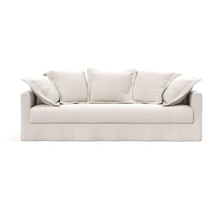 Schlafsofa INNOVATION LIVING ™ PASCALA Sofas Gr. Microfaser VIVUS, weiß (dusty off white 574, vivus) Einzelsofas Taschenfederkernmatratze, Liegefläche Breite 140 cm