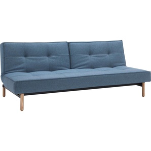 Schlafsofa INNOVATION LIVING ™ Splitback Sofas Gr. B/H/T: 210 cm x 79 cm x 96 cm, Struktur grob MIXED DANCE, blau (lightblue) Einzelsofas mit Stem Beinen, in skandinavischen Design
