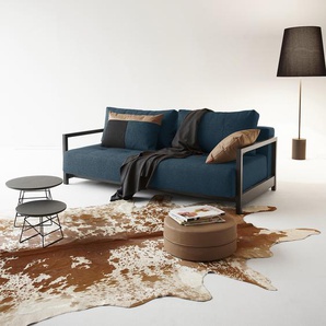 Schlafsofa Bifrost Deluxe Webstoff Blau Stoff Mixed Dance 210 x 70 x 162cm Retro