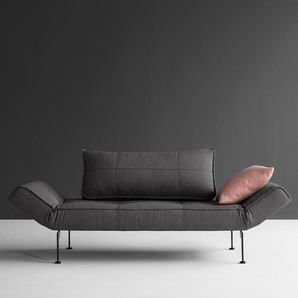 Innovation Möbel Schlafsofa Zeal Laser Legs Dunkelgau Webstoff 200x81x70 cm