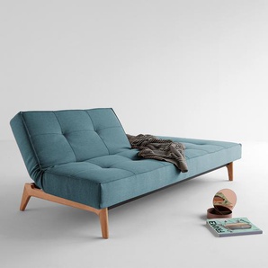 Innovation Schlafsofa Splitback Eik Hellblau Webstoff 210x79x96 cm mit Schlaffunktion