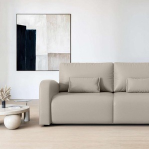 INOSIGN 3-Sitzer JIGGS wahlweise Schlafsofa mit Bettkasten, Maße B/H/T: 228/96/110 cm, Sofa mit Wellenunterfederung, enthält 2 Rückenkissen und 2 Zierkissen