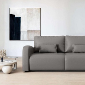 INOSIGN 3-Sitzer JIGGS wahlweise Schlafsofa mit Bettkasten, Maße B/H/T: 228/96/110 cm, Sofa mit Wellenunterfederung, enthält 2 Rückenkissen und 2 Zierkissen