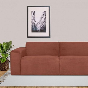 INOSIGN 3-Sitzer Koa, 228 cm, Modulsofa in Webstoff, Cord, Designsofa, weicher Lounge-Sitzkomfort, Welleunterfederung, bodentief