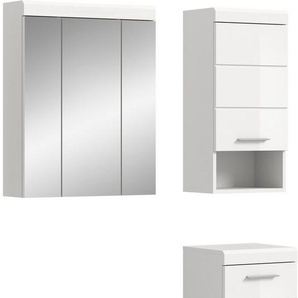 INOSIGN Badmöbel-Set Siena, 4 teilig, bestehend aus:, (Set), Waschbeckenunterschrank, Spiegelschrank, Unterschrank, Hängeschrank