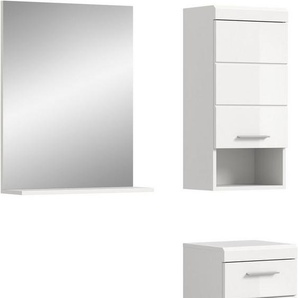 INOSIGN Badmöbel-Set Siena, 4 teilig, bestehend aus:, (Set), Waschbeckenunterschrank, Spiegel, Unterschrank, Hängeschrank