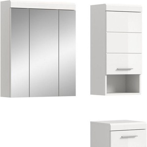 INOSIGN Badmöbel-Set Siena, 4 teilig, bestehend aus:, (Set), Waschbeckenunterschrank, Spiegelschrank, Unterschrank, Hängeschrank