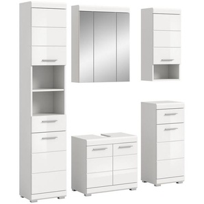 INOSIGN Badmöbel-Set Siena, 5 teilig, bestehend aus:, (Set), Hochschrank, WBU, Spiegelschrank, Unterschrank, Hängeschrank