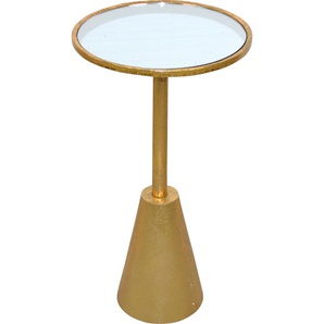 Beistelltisch INOSIGN Tische Gr. B/H/T: 35 cm x 65 cm x 35 cm, goldfarben (goldfarben, goldfarben, spiegelglas, 65) Beistelltische