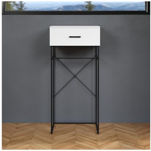 INOSIGN Beistelltisch Sterling (1-St), Konsolentisch mit Schublade und integrierter Aufhängung - 60/48/132 cm