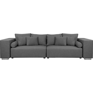Big-Sofa INOSIGN Aliya Sofas Gr. B/H/T: 290 cm x 80 cm x 110 cm, Struktur, grau XXL Sofas incl. Bettfunktion und Bettkasten, Breite 290 cm,incl. Zierkissen