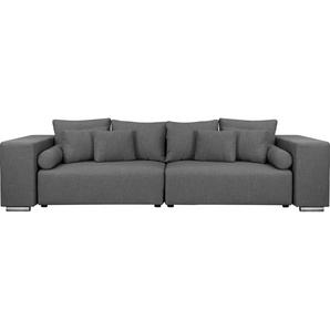 Big-Sofa INOSIGN Aliya Sofas Gr. B/H/T: 290 cm x 80 cm x 110 cm, Struktur, grau XXL Sofas incl. Bettfunktion und Bettkasten, Breite 290 cm,incl. Zierkissen