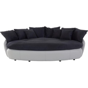 Big-Sofa INOSIGN Amaru Sofas Gr. B/H/T: 238 cm x 79 cm x 140 cm, Luxus-Microfaser, rot (lava, argent) Big-Sofa XXL Sofas grosszügiges, gemütliches Megasofa