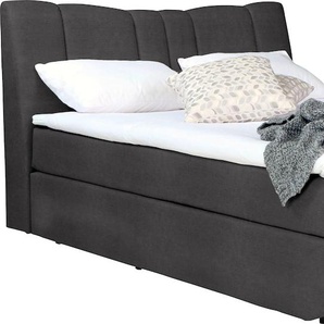 Boxbett INOSIGN Hailey Komplettbetten Gr. Feinstruktur Polyester, Liegefläche B/L: 160 cm x 200 cm Betthöhe: 58 cm, Gewicht bis: 100 kg + 80 kg H2 + H3, 7-Zonen-Taschen-Federkernmatratze, braun (mud) Boxspringbett Boxspringbetten ohne Bettkasten neues