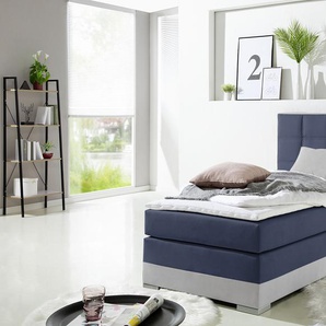 Boxspringbett INOSIGN Komplettbetten Gr. Microfaser-Bezug aus Polyester, Liegefläche B/L: 90 cm x 200 cm, Gewicht bis: 100 kg H3, Bonnell-Federkernmatratze, blau Bett Boxspringbett Polsterbetten Boxspringbetten ohne Bettkasten Komplettbetten inklusive