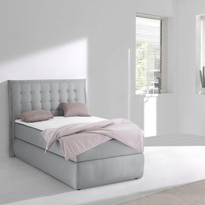 INOSIGN Boxspringbett »Sagres«, Kopfteil mit 2farbiger Flatterbiese und zweifarbigen Knöpfen