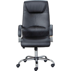 Bürostuhl INOSIGN Stühle Gr. B/H/T: 62 cm x 111 cm x 72 cm, Kunstleder, schwarz (schwarz, schwarz, chrome) Bürodrehstuhl Bürostuhl Drehstuhl Drehstühle Stühle mit Kopfstütze, auch für Home office