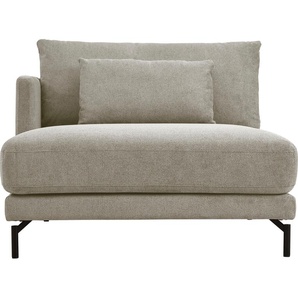 Chaiselongue INOSIGN Tarek Sofas Gr. B/H/T: 157 cm x 85 cm x 110 cm, Struktur grob, Chaiselongue links, beige (creme) Chaiselongues mit losen Rückenkissen
